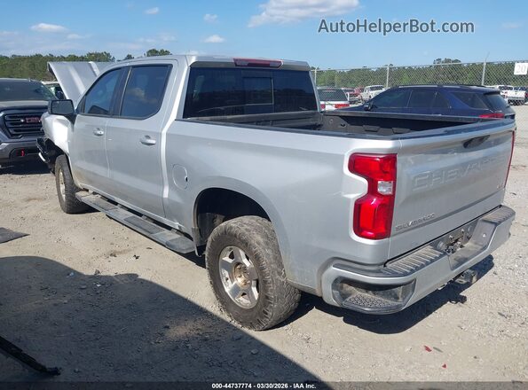 1GCPYEEK3MZ327640 2021 CHEVROLET SILVERADO Серебряный Задняя левая четверть