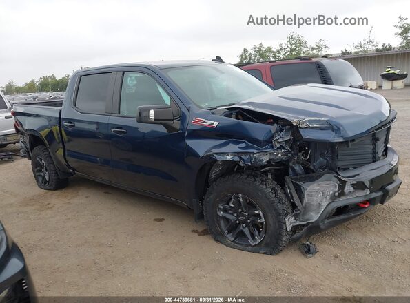 1GCPYFED0LZ189660 2020 CHEVROLET SILVERADO Синий Передняя правая четверть