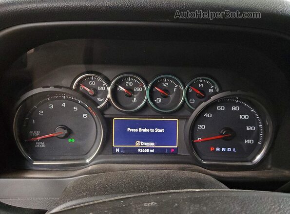 1GCRWCEKXKZ274564 2019 CHEVROLET SILVERADO Белый Вид щитка приборов