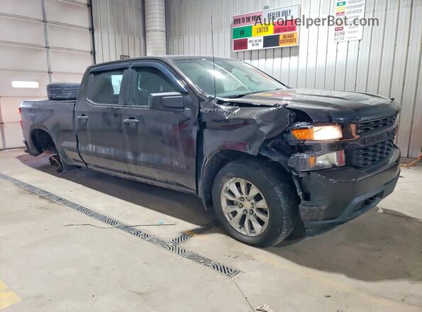 1GCUYBEF3KZ389766 2019 CHEVROLET SILVERADO Черный Передняя правая четверть