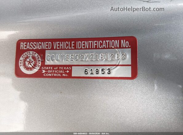 1GCUYEED2MZ181283 2021 CHEVROLET SILVERADO Silver Вид підкапотного простору