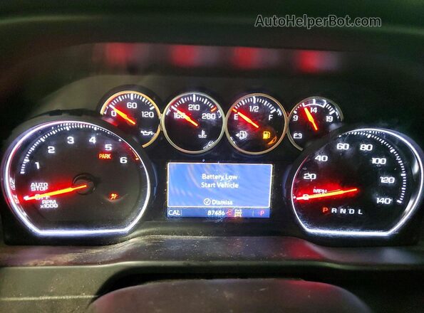 1GCUYGET6MZ158236 2021 CHEVROLET SILVERADO Черный Вид щитка приборов