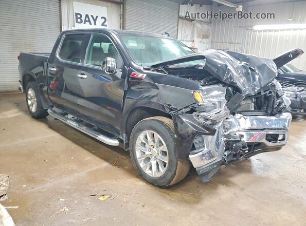 1GCUYGET6MZ158236 2021 CHEVROLET SILVERADO Черный Передняя правая четверть