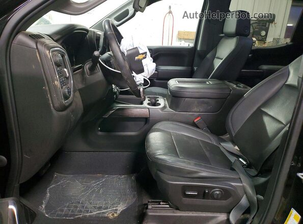 1GCUYGET6MZ158236 2021 CHEVROLET SILVERADO Черный Вид салона спереди