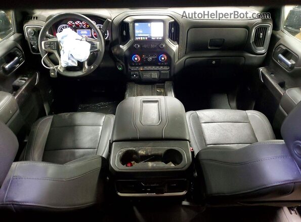 1GCUYGET6MZ158236 2021 CHEVROLET SILVERADO Черный Вид панели приборов