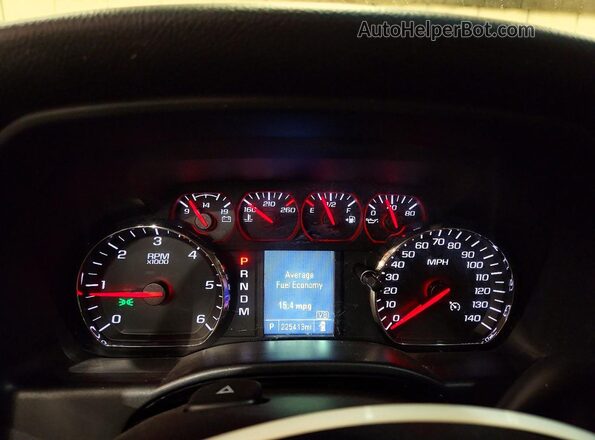 1GCVKPEC2GZ366575 2016 CHEVROLET SILVERADO Black Вид щитка приладів