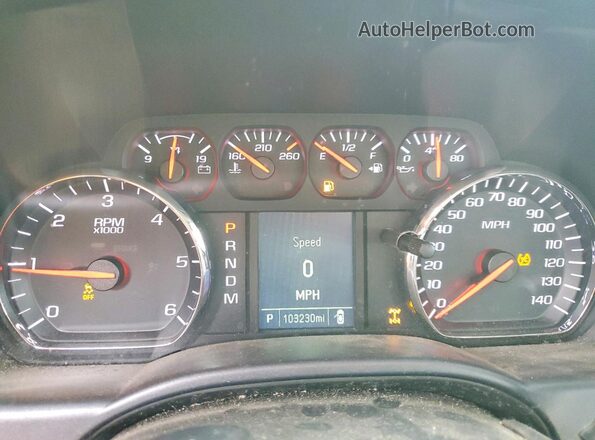 1GCVKPEC3GZ382204 2016 CHEVROLET SILVERADO Черный Вид щитка приборов