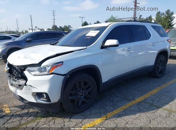 1GNERGKW5KJ313121 2019 CHEVROLET TRAVERSE White Vista tres cuartos delantera izquierda