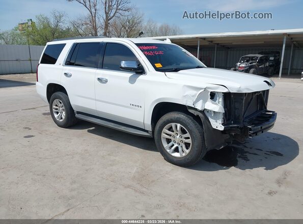 1GNSCBKC1GR314739 2016 CHEVROLET TAHOE Белый Передняя правая четверть