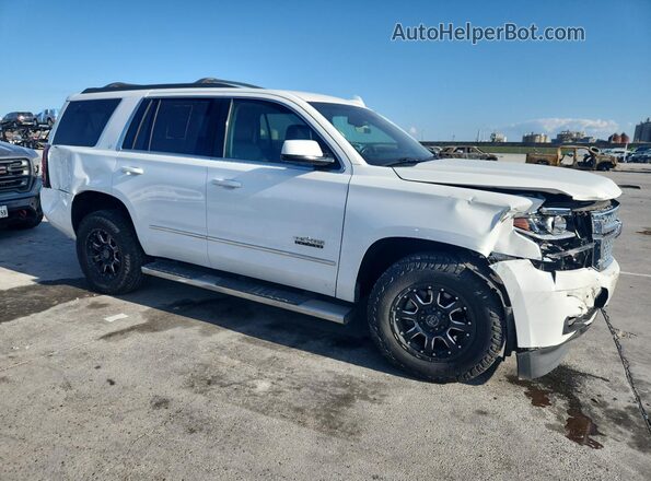 1GNSCBKCXJR395537 2018 CHEVROLET TAHOE Белый Передняя правая четверть