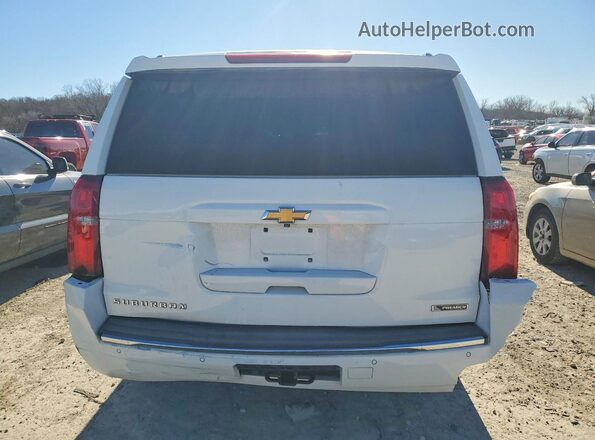 1GNSCJKC2JR201528 2018 CHEVROLET SUBURBAN White Widok z tyłu