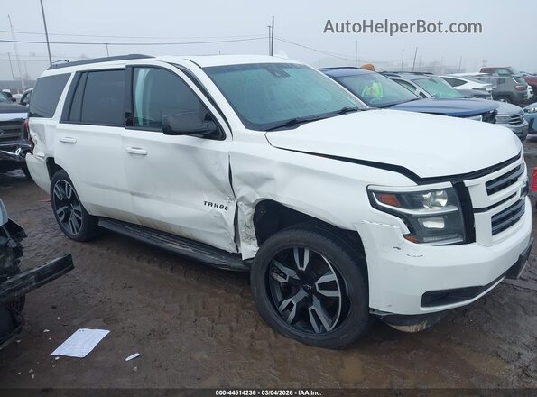1GNSKBKC5JR389633 2018 CHEVROLET TAHOE Белый Передняя правая четверть