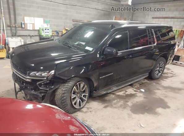 1GNSKBKD2MR179035 2021 CHEVROLET SUBURBAN Черный Передняя левая четверть