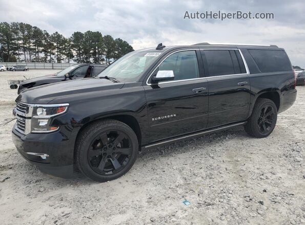 1GNSKJKCXJR360705 2018 CHEVROLET SUBURBAN Черный Передняя левая четверть