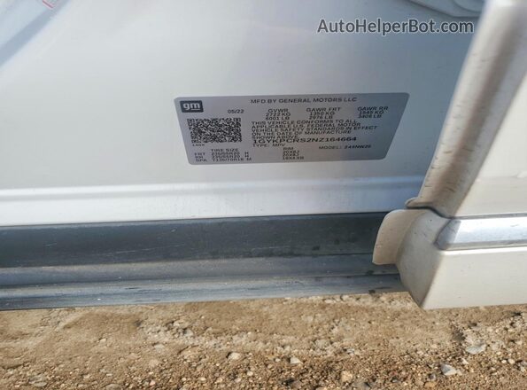 1GYKPCRS2NZ164664 2022 CADILLAC OTHER Белый Вид наклейки с VIN-кодом