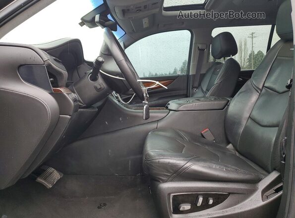1GYS4CKJ2HR348436 2017 CADILLAC ESCALADE Черный Вид салона спереди