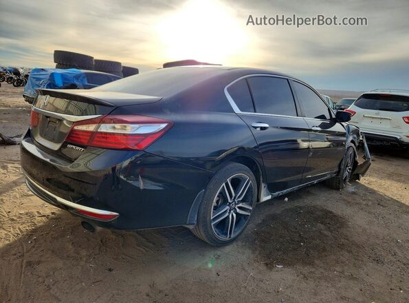 1HGCR2F52HA303676 2017 HONDA ACCORD Черный Задняя правая четверть