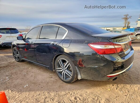 1HGCR2F52HA303676 2017 HONDA ACCORD Черный Задняя левая четверть