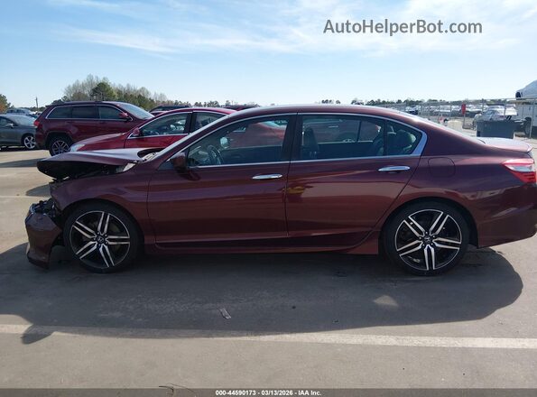 1HGCR2F57GA022973 2016 HONDA ACCORD Бордовый Панорамный вид салона 360°