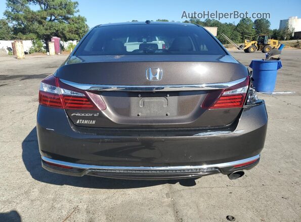 1HGCR2F87GA009666 2016 HONDA ACCORD Коричневый Вид сзади