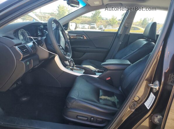 1HGCR2F87GA009666 2016 HONDA ACCORD Коричневый Вид салона спереди