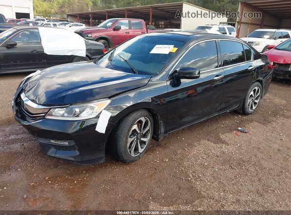 1HGCR3F84GA003667 2016 HONDA ACCORD Черный Передняя левая четверть