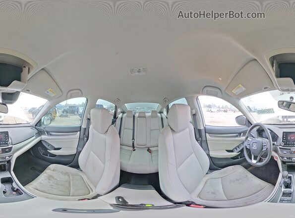 1HGCV1F14JA000827 2018 HONDA ACCORD White Widok naklejki z numerem VIN