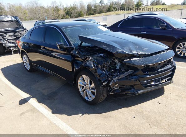 1HGCV1F14KA085475 2019 HONDA ACCORD Черный Передняя правая четверть