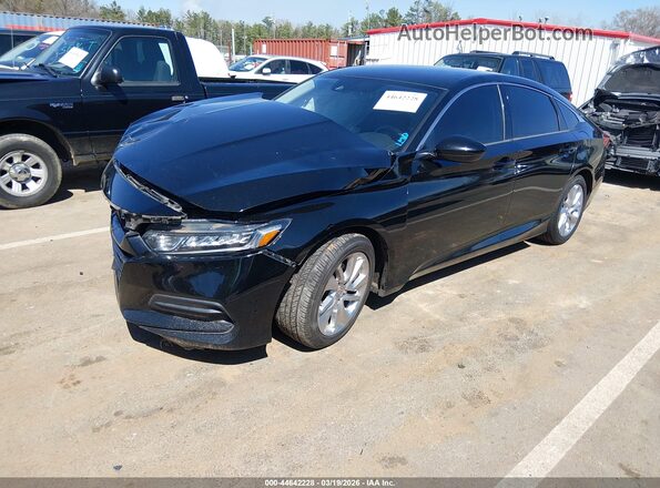 1HGCV1F14KA085475 2019 HONDA ACCORD Черный Передняя левая четверть