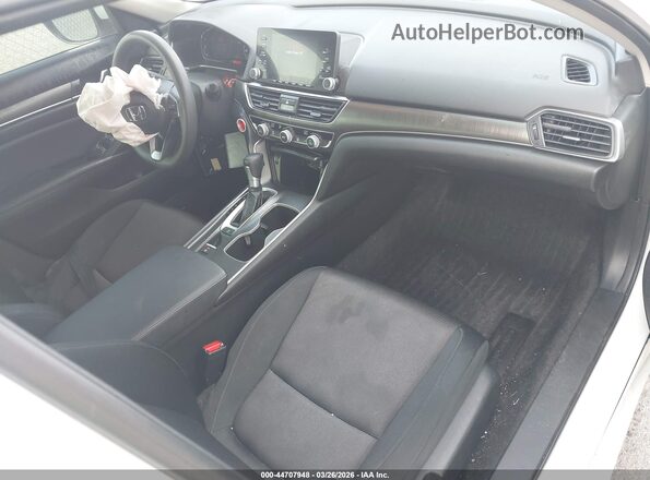 1HGCV1F15LA052731 2020 HONDA ACCORD Белый Вид салона спереди