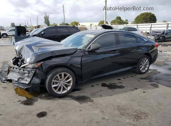 1HGCV1F16NA043314 2022 HONDA ACCORD Черный Передняя левая четверть