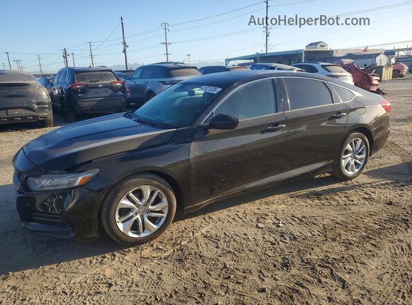 1HGCV1F17KA000192 2019 HONDA ACCORD Black წინა მარცხენა ხედი სამი მეოთხედიდან