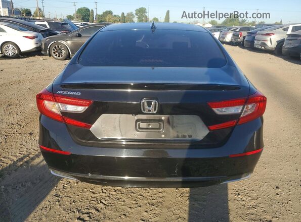 1HGCV1F17KA000192 2019 HONDA ACCORD Black უკანა ხედი