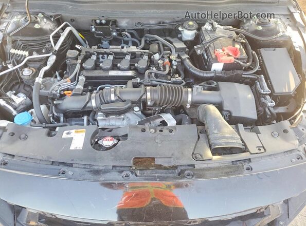 1HGCV1F17KA000192 2019 HONDA ACCORD Black უკანა სალონის ხედი