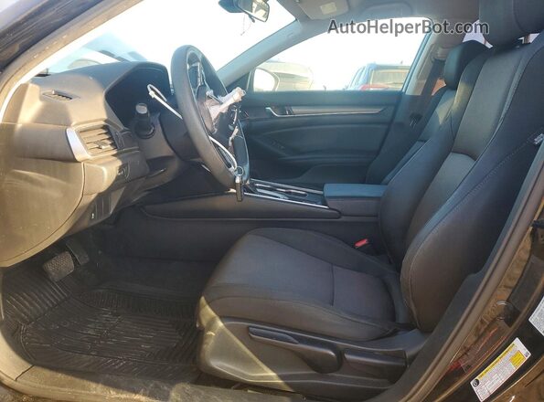 1HGCV1F17KA000192 2019 HONDA ACCORD Black წინა სალონის ხედი