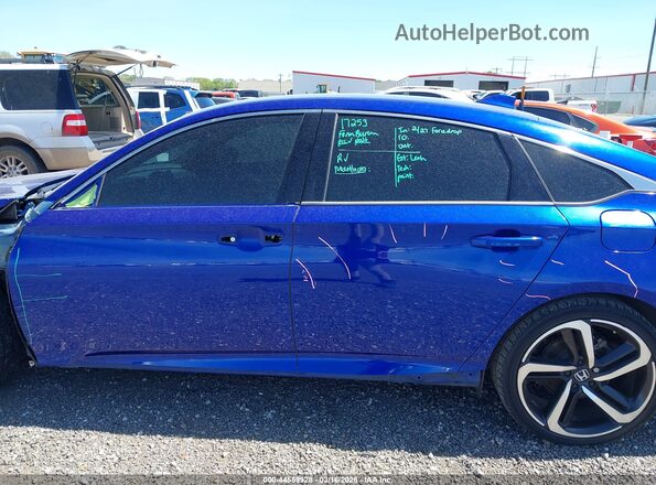 1HGCV1F30KA105691 2019 HONDA ACCORD Синий 