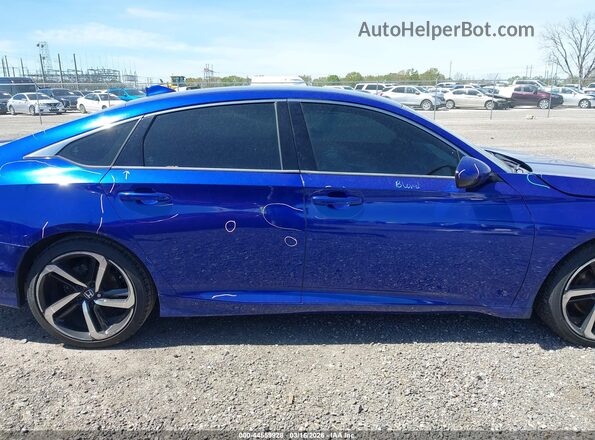 1HGCV1F30KA105691 2019 HONDA ACCORD Синий Панорамный вид салона 360°