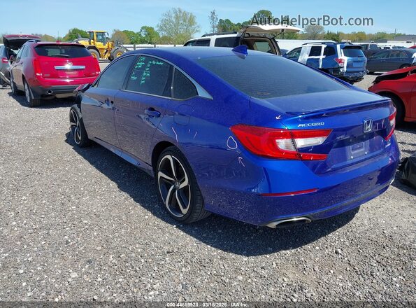 1HGCV1F30KA105691 2019 HONDA ACCORD Синий Задняя левая четверть
