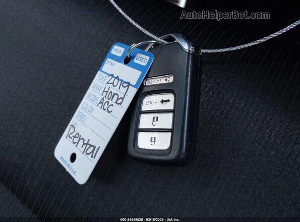 1HGCV1F30KA105691 2019 HONDA ACCORD Синий Вид панели приборов