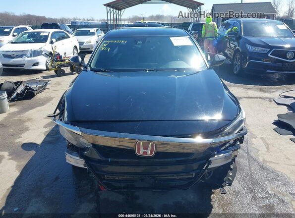 1HGCV1F31KA090716 2019 HONDA ACCORD Черный Вид задней части салона
