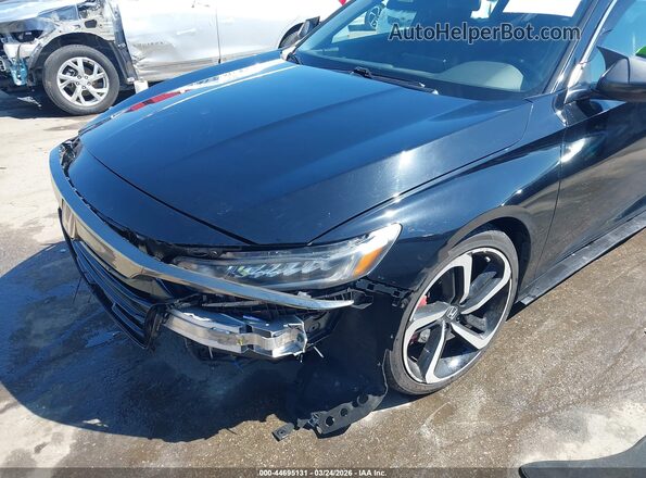 1HGCV1F31KA090716 2019 HONDA ACCORD Черный Вид спереди