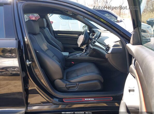 1HGCV1F31KA090716 2019 HONDA ACCORD Черный Вид салона спереди