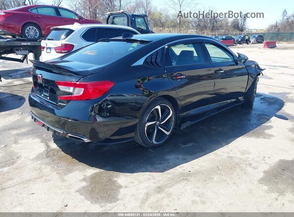 1HGCV1F31KA090716 2019 HONDA ACCORD Черный Задняя правая четверть
