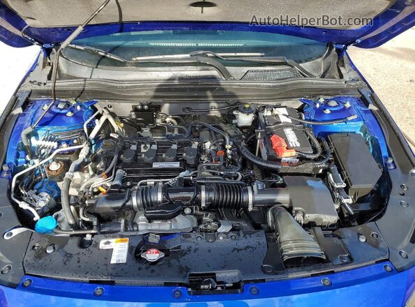 1HGCV1F31KA099755 2019 HONDA ACCORD Синий Вид задней части салона