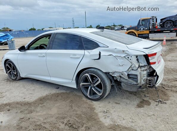 1HGCV1F32MA028504 2021 HONDA ACCORD Белый Задняя левая четверть