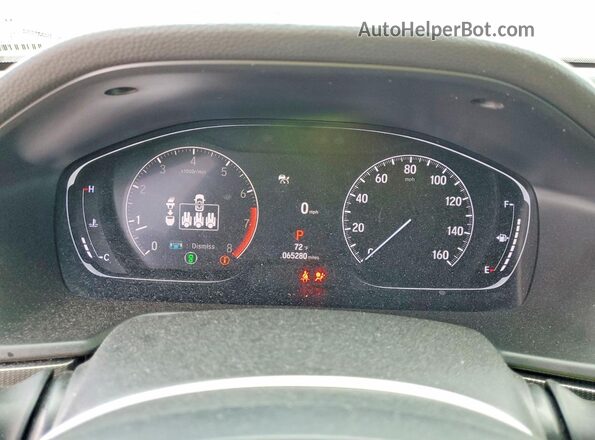 1HGCV1F32MA028504 2021 HONDA ACCORD Белый Вид щитка приборов