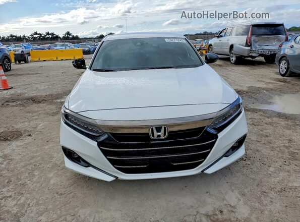 1HGCV1F32MA028504 2021 HONDA ACCORD Белый Вид спереди