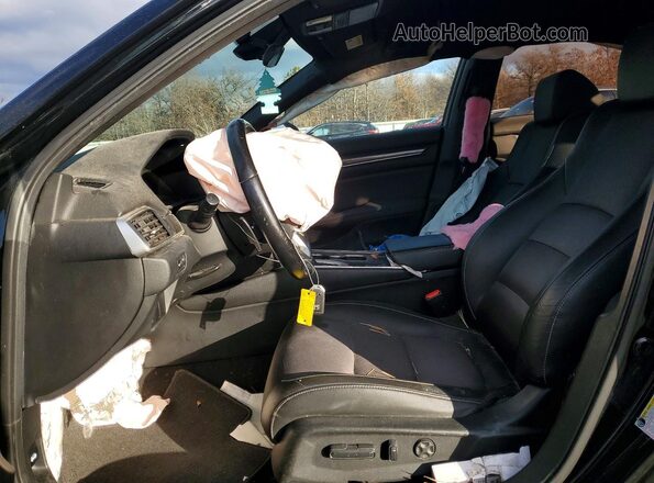 1HGCV1F33KA126261 2019 HONDA ACCORD Черный Вид салона спереди