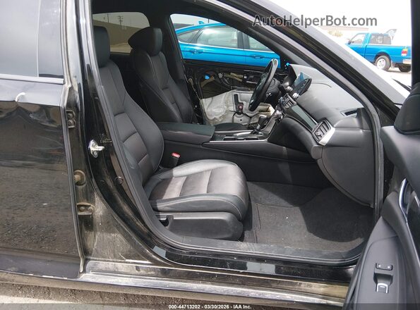 1HGCV1F34KA024726 2019 HONDA ACCORD Черный Вид салона спереди