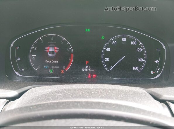 1HGCV1F34KA024726 2019 HONDA ACCORD Черный Вид задних сидений